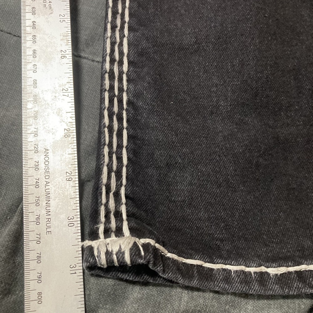 Affliction Jeans Womens Size 29 Cooper Straight Leg Thick Stitch Embroidered Y2K - Picture 7 of 9